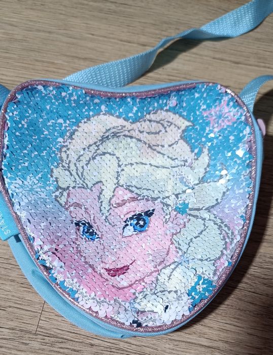 Torebka z cekinami Frozen. Może być motyw Elzy lub Olafa