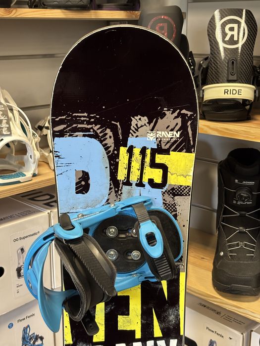 Raven Gravy 115 cm + Wiązania - zestaw snowboard