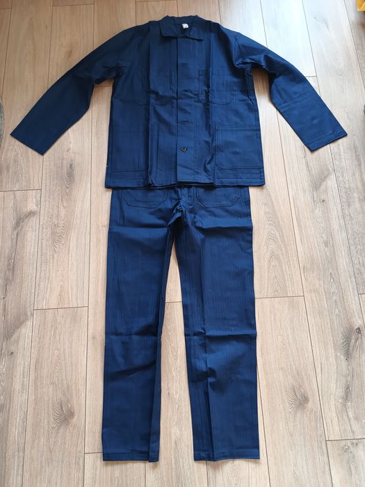 Kombinezon roboczy spodnie + bluza nowe czeskie PRL bawełna 100%