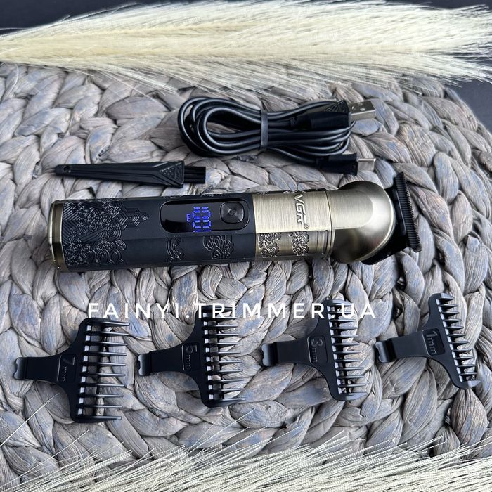 ‼️АКЦІЯ‼️Тример для стрижки бороди  голови VGR SteelPro шейвер бритва