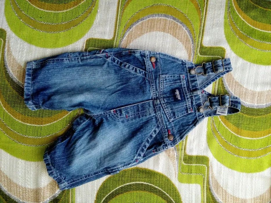 - OSHKOSSH - jeansowe ogrodniczki 6m /k5