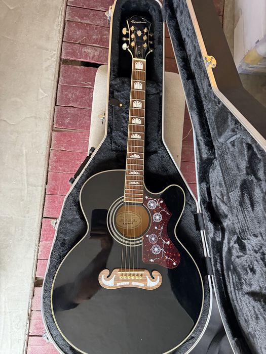 Електроакустична гітара Epiphone EJ-200CE BK (Super Jumbo) + Жорсткий кейс