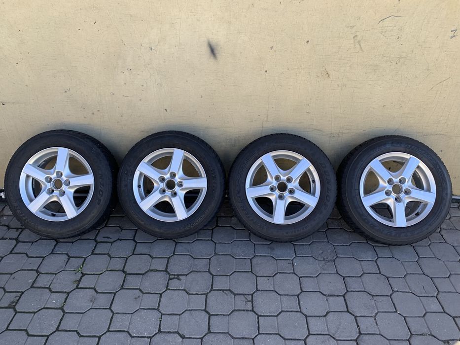 Koła Alufelgi 15” 5x112 + Opony Zimowe 195/65R15 VW Audi Skoda