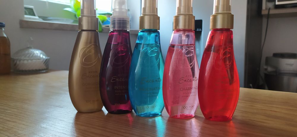 Avon mgiełki encanto charming fascinating gergeous spontaneous