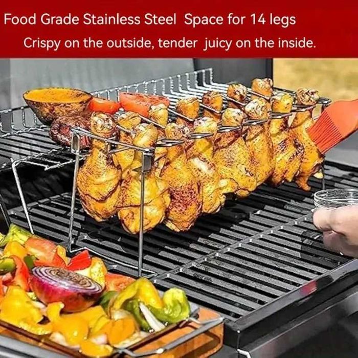 Подставка для запекания куриных окорочков на гриле Weber барбек ростер