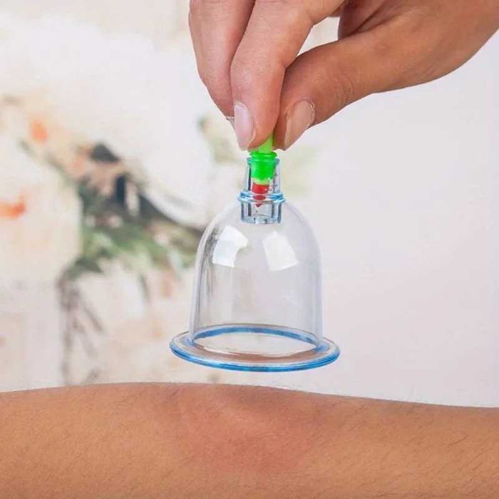 Масажні вакуумні банки набір/12 шт з насосом, антицелюлітний масаж