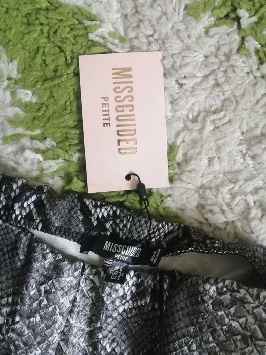 Штани Шкіряні широкі Кожа Змеи Missguided лак шкіра змії XS-S 42-44