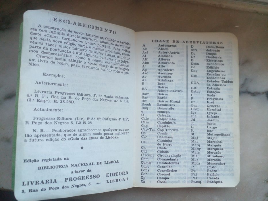 Guia das RUAS de LISBOA de 1973