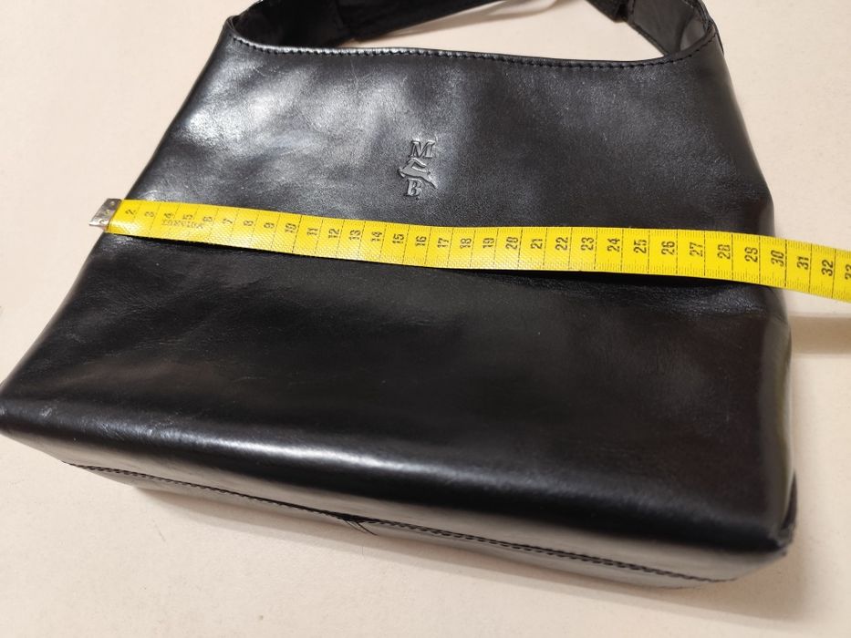 Mala Preta em Pele Genuína - M. Bello's (Nova)