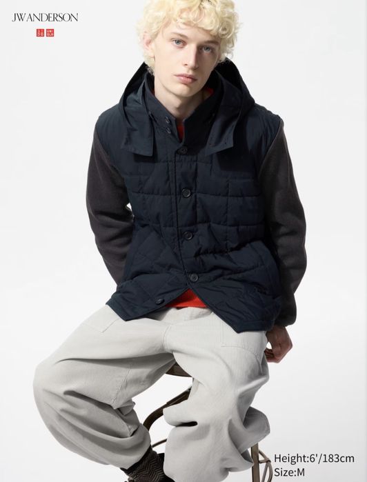 Комбінована куртка uniqlo combination quilted jacket