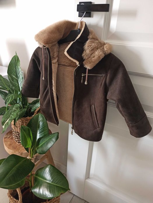 Kurtka płaszczyk kożuszek skórzany rozmiar 92