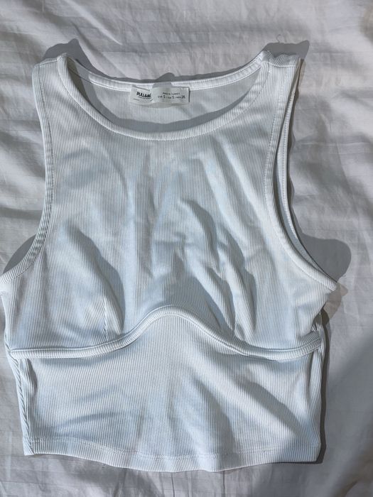 Топ pull&bear білий