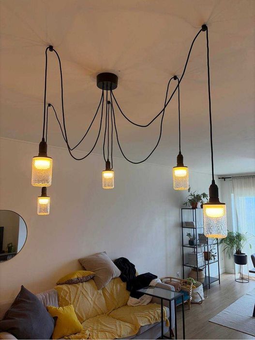 Candeeiro Suspenso IKEA Vidro e Metal