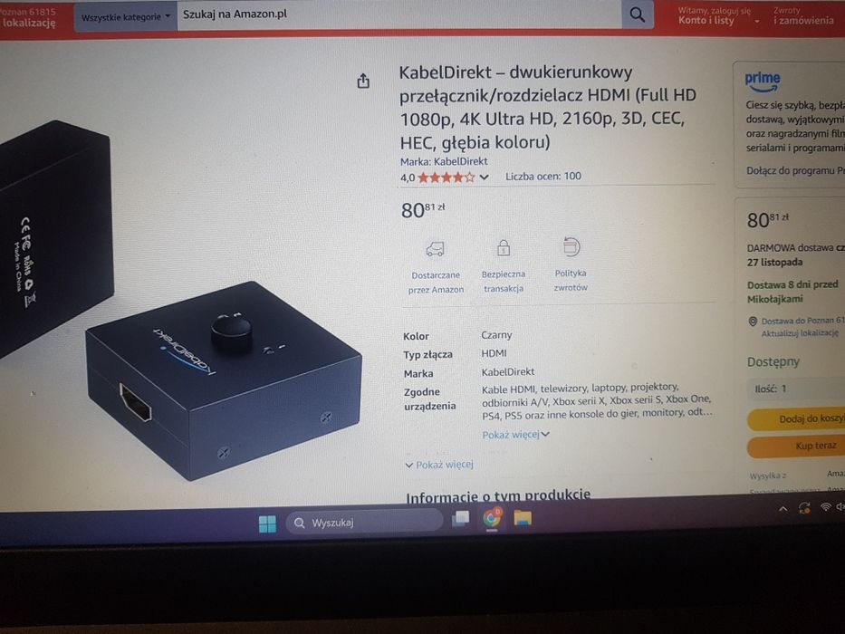 Rozdzielacz Przełącznik HDMI Dwukierunkowy