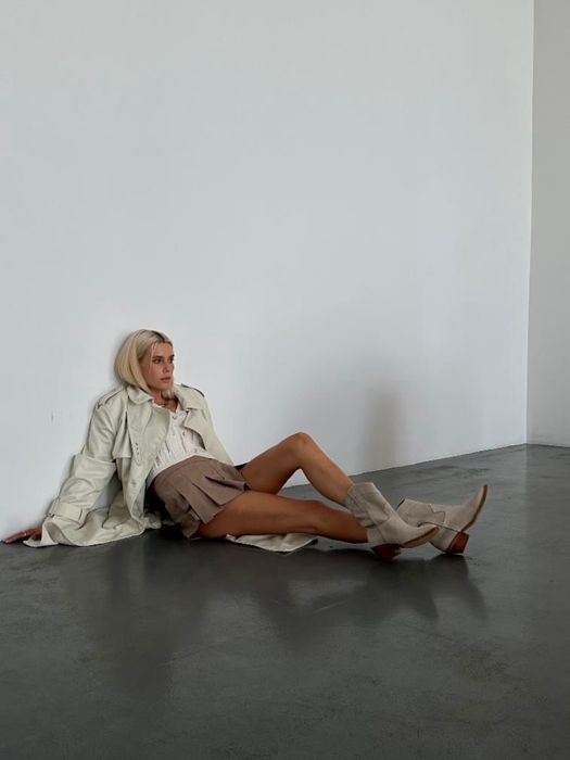 Ковбойки козаки чобітки замш