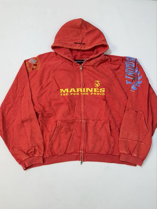 Зип худи Project G/R Marines Reconstructed Zip Hoodie Red