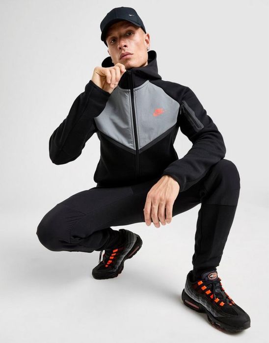 Кофта Nike Tech Fleece Black/Grey оригінал IH4302-010