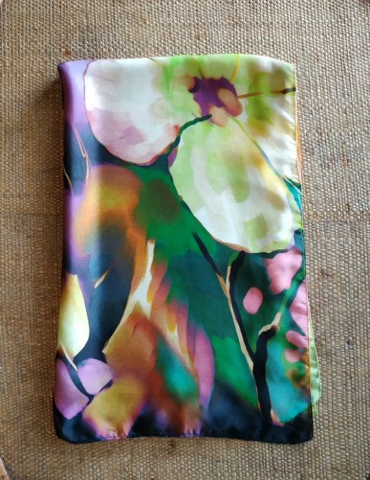 Echarpe padrão flores