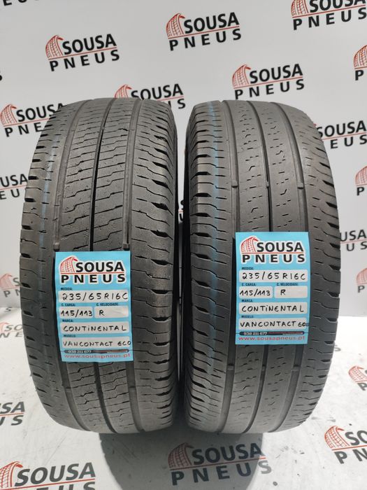 2 pneus semi novos 235-65R16C Continental-  Oferta dos Portes
