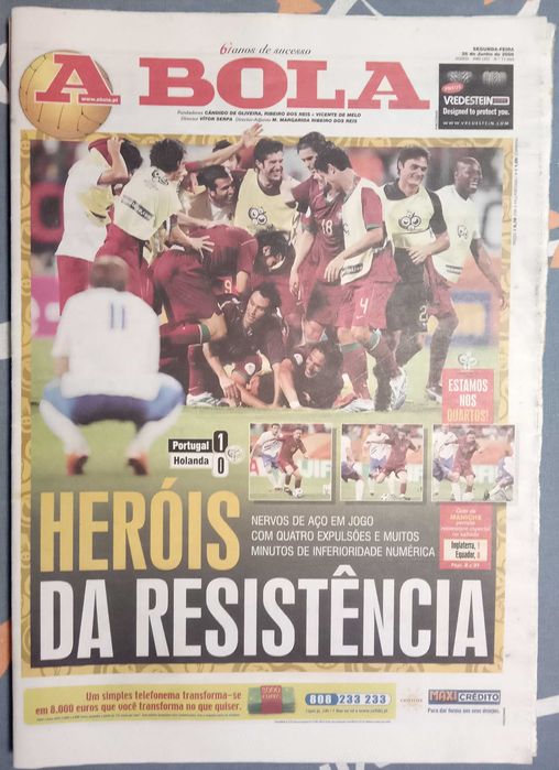 7 jornais A Bola Portugal no mundial 2006