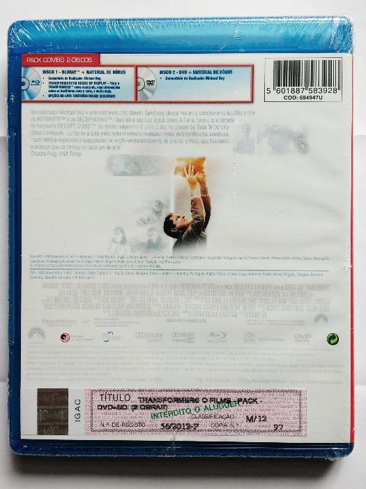 Filme Transformers - Blu-ray e DVD (Novo e Selado)