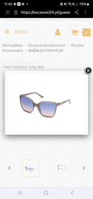 Okulary Guess damskie rozm.60 jak nowe!