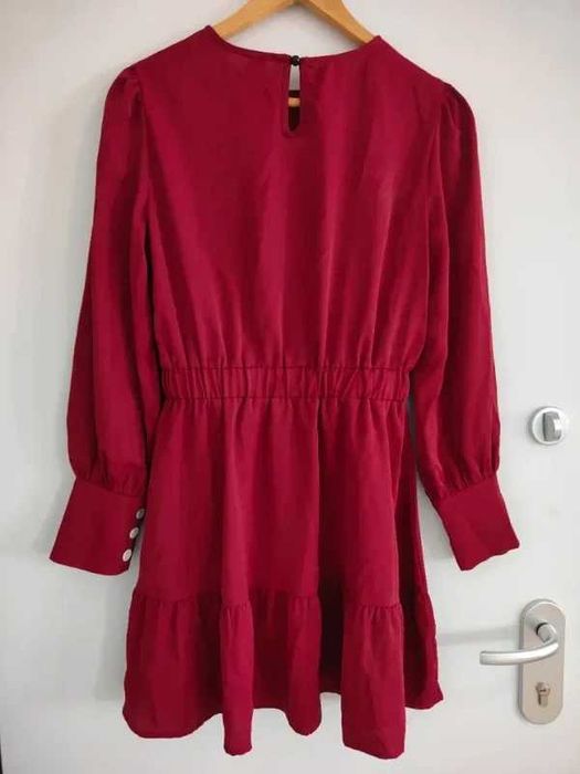 Vestido Bordeaux Shein – Tamanho S (Como Novo)