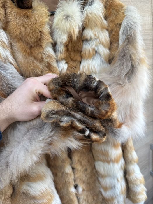 Futro z lisa lis płaszcz futrzany rudy M L slavic girl prl moda polska