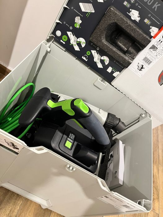 Zagłębiarka z podcinakiem Festool TSV60 z kątownikiem i szyną 2m piły