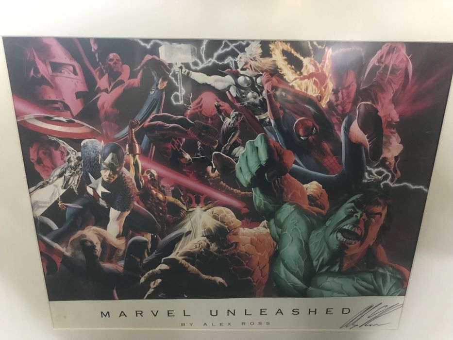 Poster Marvel Unleashed (Assinado por Alex Ross)