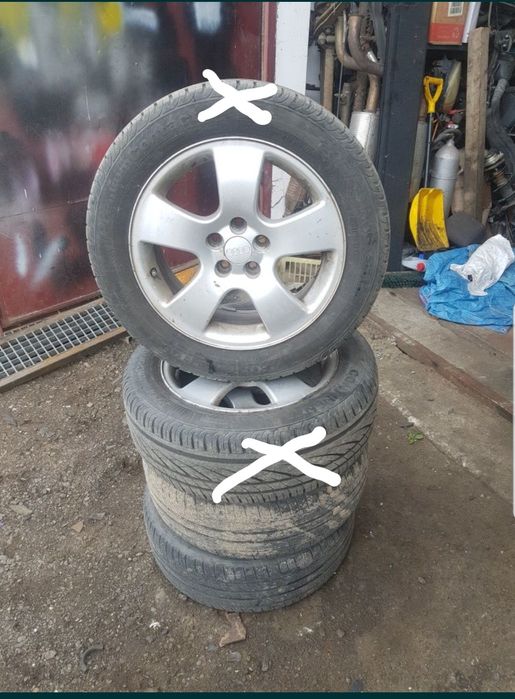 Alufelgi 16 ET42 5 x 100 Audi A3 Vw z opon 2 szt Continental 205/55/16