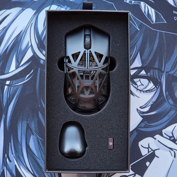 WLMOUSE Beast X Pro Solid Sides Black — Нова бездротова ігрова миша 41г 3950HS Omron Optical