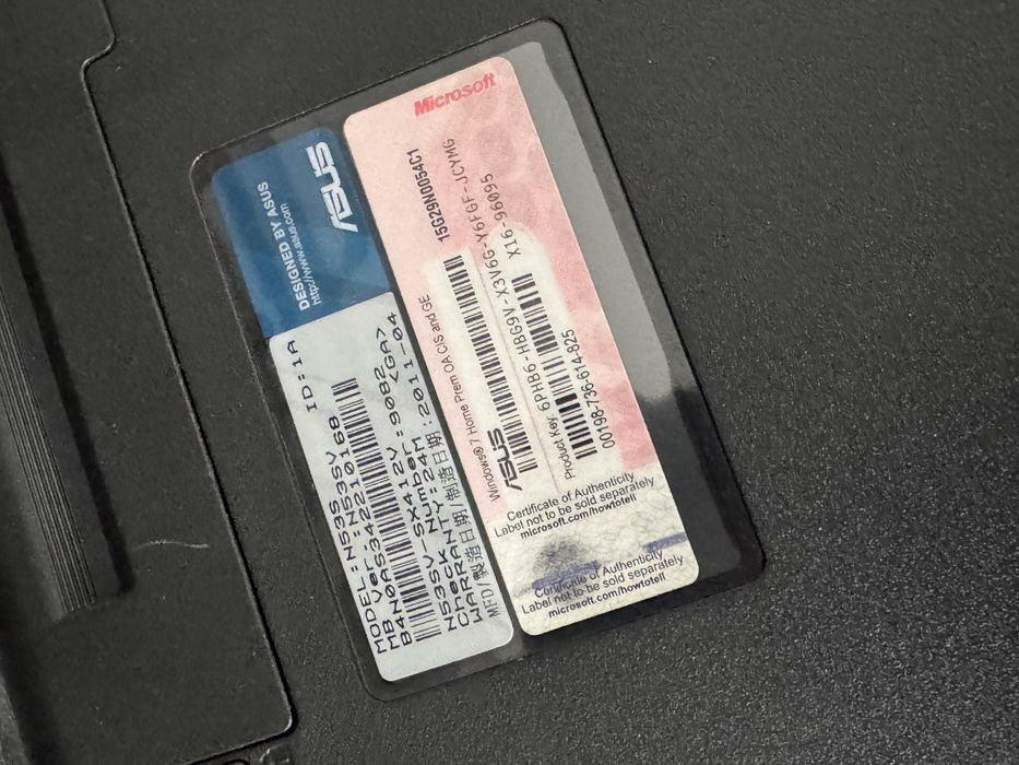 Ноутбук ASUS N53SV Intel Core i7