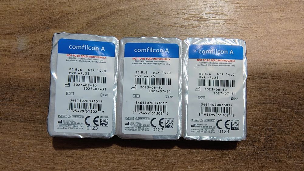 Soczewki kontaktowe miesięczne -4,25