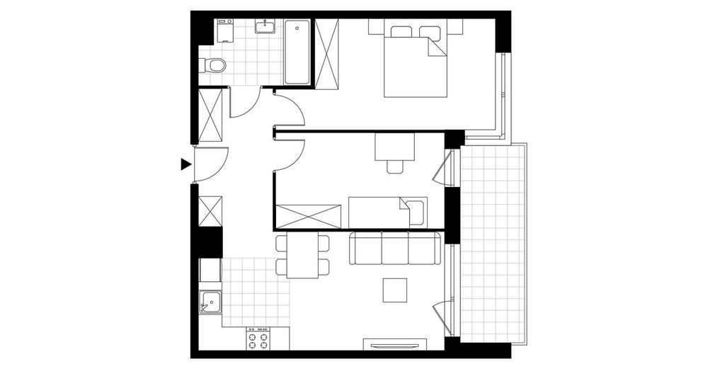 3-pokojowe mieszkanie 54 m² + balkon - Widok 4