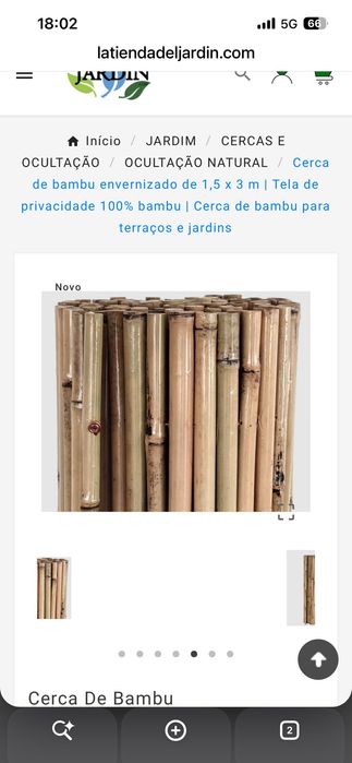2 Cercas p/jardim de cana em rolo
