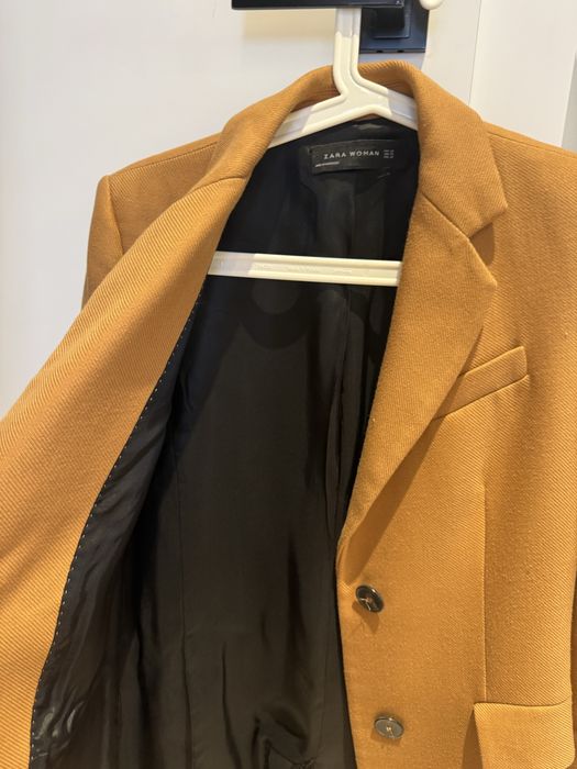Plaszcz ZARA, camel, brazowy, XS