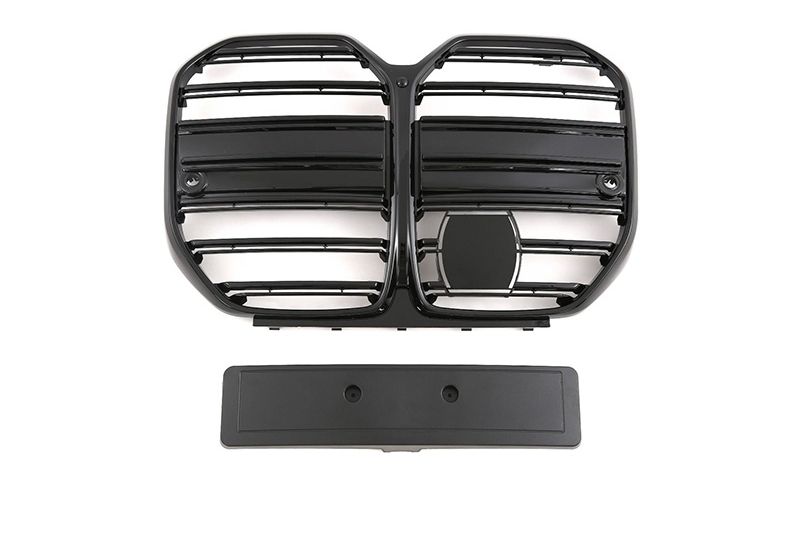 GRELHA DIANTEIRA LAMA DUPLA PRETO BRILHO PARA BMW SERIE 4 G26 GRAN COUPE 2021--