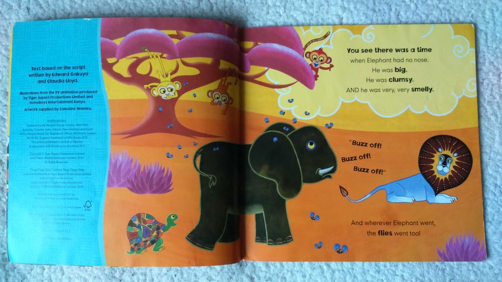 Книга  про слоника "Tinga Tinga Tales Why Elephant has a Trunk"