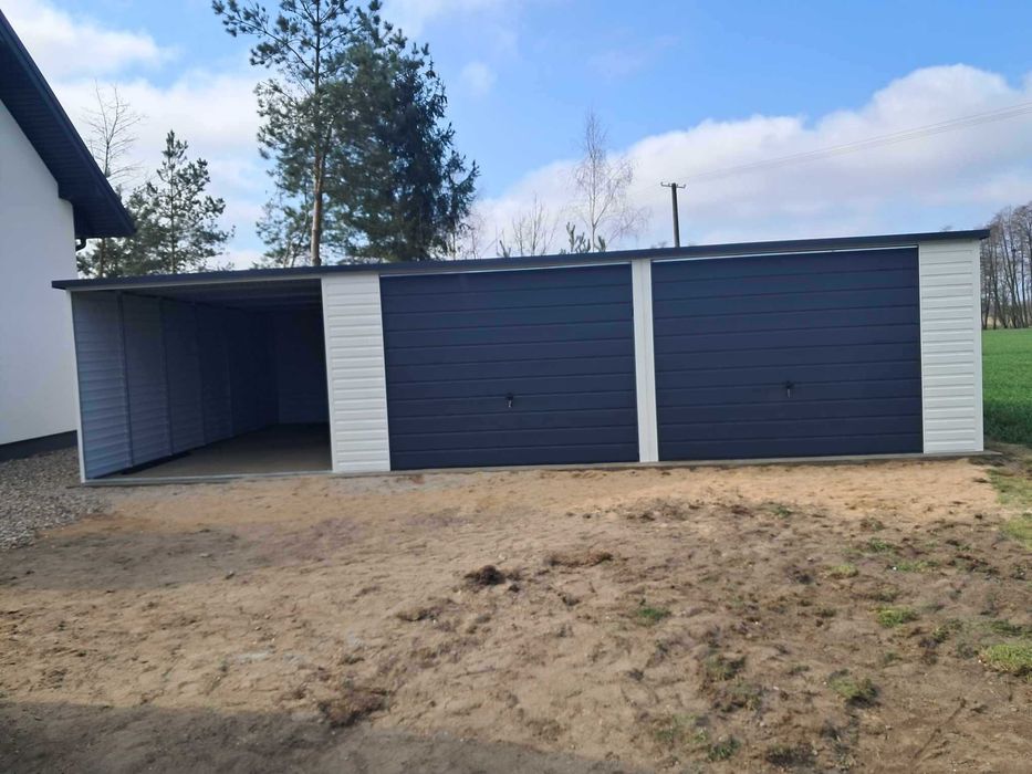 Garaż blaszany 10x6.  KONSTRUKCJA W OCYNKU. Producent. CAŁA Polska