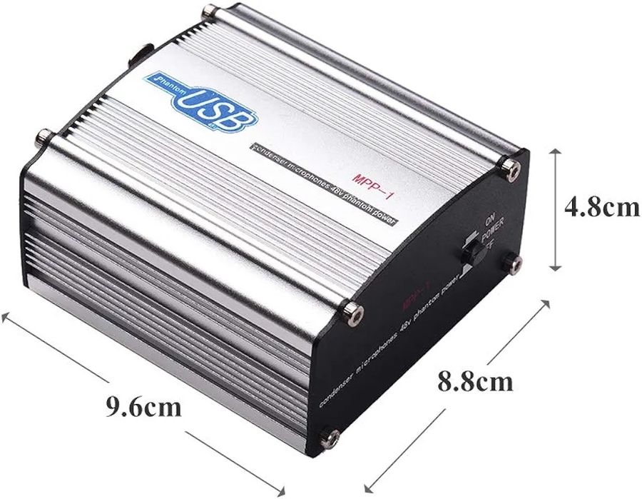 Phantom power zasilacz do mikrofonów 48v