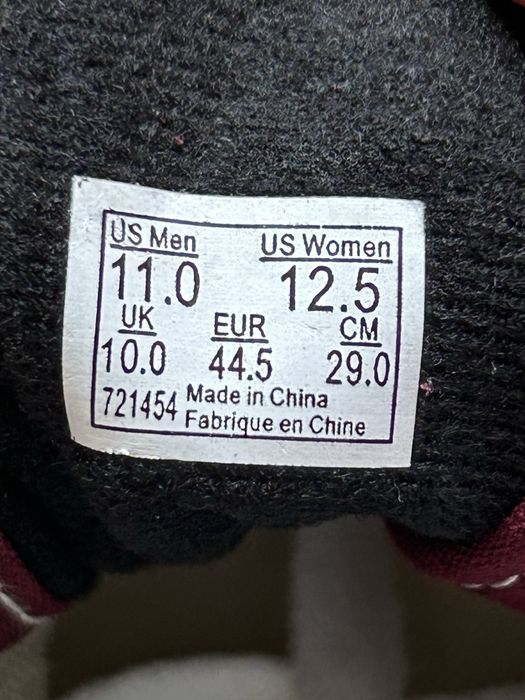 Кросівки кеди Vans Old Skool бордові, 44.5 розмір (29см) Ванс