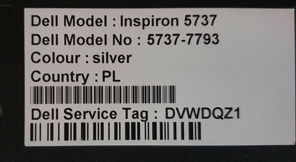 Laptop DELL INSPIRON 5737 uszkodzony