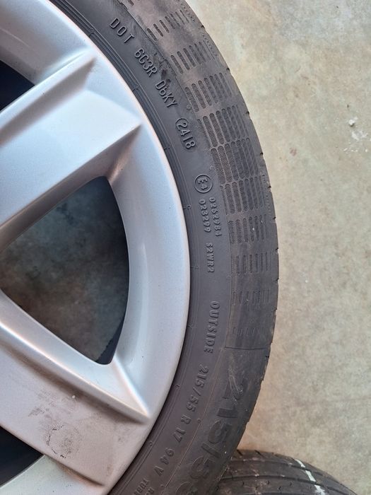 Alufelgi Audi opony 215x55 R 17Continental