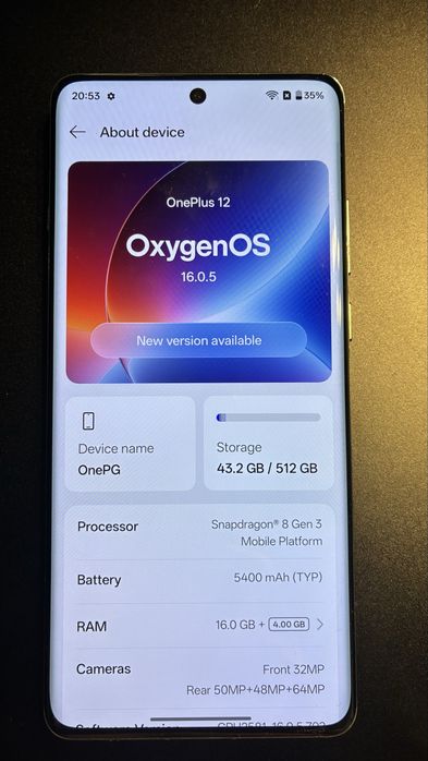 Oneplus 12 512GB 16GB DUAL SIM (Global)