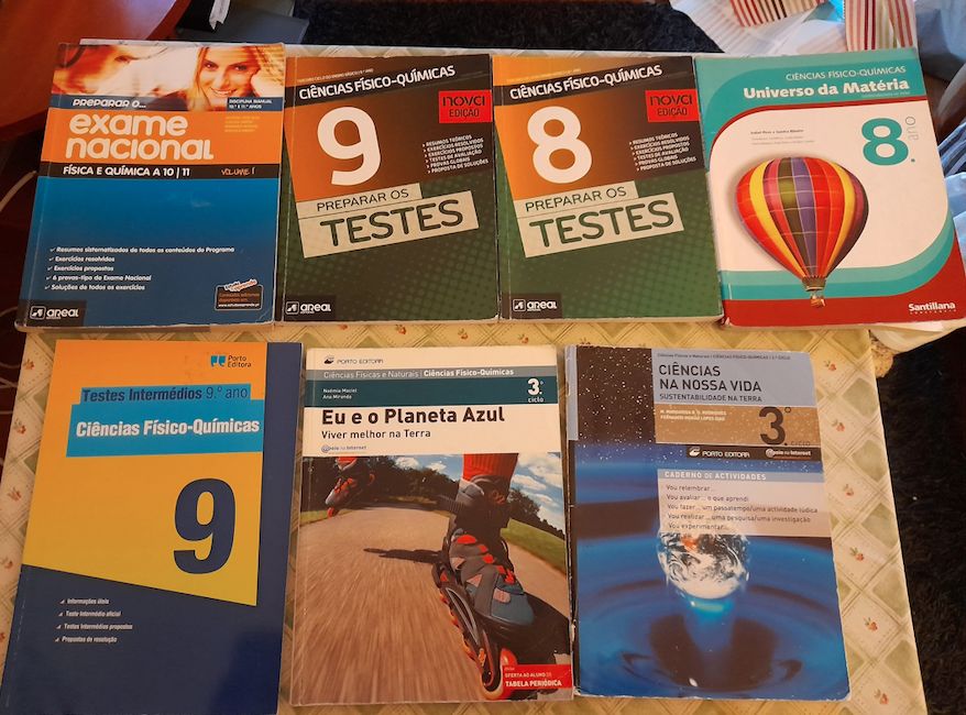 Manuais de Fisico - Química 9ºano e 8ºano