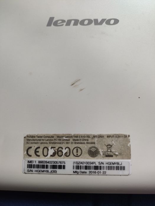 Tablet Lenovo Tab2 a10 -70L