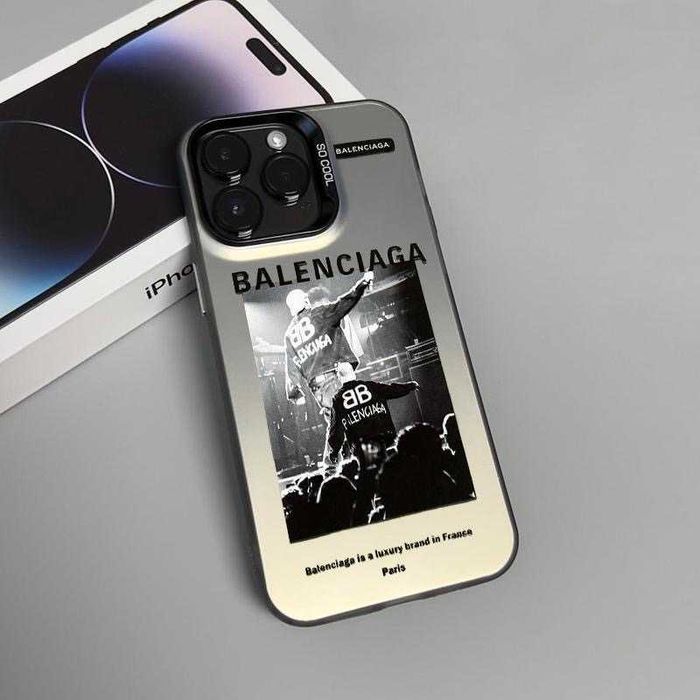Стильний  чохол з принтом б*ленсиага для iPhone чехол аксесуар для на айфон