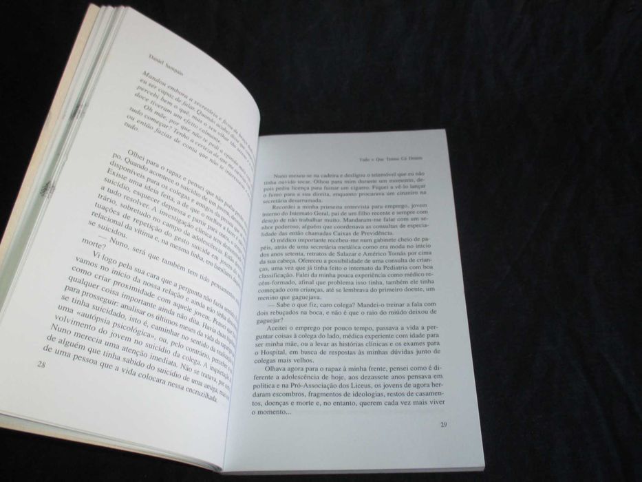 Livro Tudo o Que Temos Cá Dentro Daniel Sampaio
