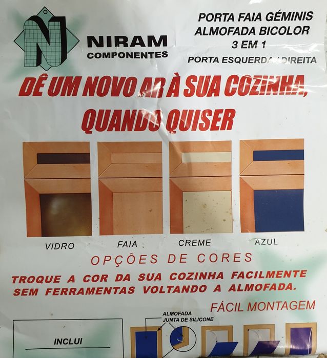 Conjunto portas cozinha faia